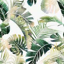 1 Roll Of Fresh Tropical Plant Big Leaf Wallpaper, Exquisite Indoor Decoration Film, Suitable For Decorating Wallpaper In Living Rooms And Bedrooms, Various Room Wall Decoration Wallpapers, Cabinet Wall Renovation, Easy To Install, Handmade Craft Film - Multicolor - View 1