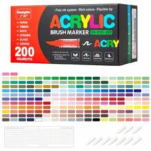 408/366/360/288/240/200/168/120/100/72/60/48/36/24/12色直涂式液体丙烯马克笔套装，彩色马克笔，速干不褪色，适用于绘画、插画、工艺品制作、涂色书及其他DIY项目，可在纸张、布料、木材、石头、塑料、玻璃、陶瓷、南瓜、金属等多种材质上进行创作，是复活节、感恩节、万圣节、圣诞节的理想礼物。 - 彩色 - 查看 22