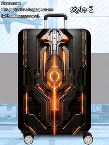 1pc Luggage Cover Suitcase Protective Sleeve, Multiple Sizes Available. Made Of Polyester Fiber, Scratch-Resistant & Wear-Resistant, Unisex. Ideal For Business Trips And Summer Vacations. Easy To Hand Wash And Detachable, A Must-Have Travel Accesso - Multicolor - View 64