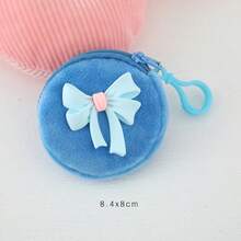 1pc Cartoon Keychain Coin Purse Girly Bow Earphone Storage Pouch Cute Small Coin Wallet For Women Mini Wallet Small Wallet Kawaii Cute Stuff - Multicolor - View 8