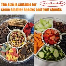 Rotatable Fruit Plate With Lid And Handle; Refrigerator Crisper Storage Box, Outdoor Camping Multi-Purpose Snack Plate, Large Cold Cut Meat, Vegetable And Fruit Plate For Tos, Parties And Travel Picnics - Nhiều màu - Xem 8