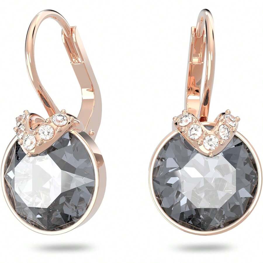 Bella Collection Drop Earrings - Gold, Gray - View 1
