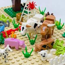 39 PCS Friend Animals Figures Set Building Block Farm Zoo Animals Toy Gift For Boys Girls Age 6+Educational Toys Dog Pig Horse Spider Bat Etc Fit With Major Brandlifelike - 如圖所示 - 查看 7