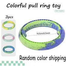 Pet Dog Rubber Bite Ring, Bite Resistant Grinding Training, Interactive Companionship For Large, Medium, And Small Dogs - Random Color - View 3