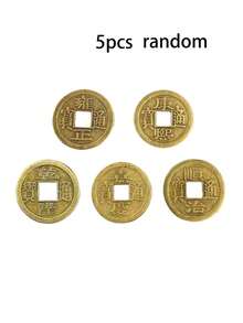 5/25/50pcs Chinese New Year Feng Shui Copper Coins, Lucky Coins, Vintage Decor DIY Craft Supplies, Suitable As Holiday Souvenirs And Gifts, Home And Room Decoration - Multicolor - View 10