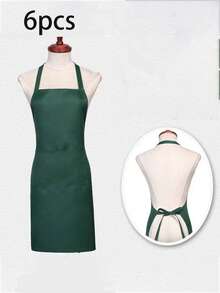 1件装/3件装/6件装围脖式围裙，纯色围裙，工作服