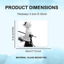 Samurai Girl Glass Mouse Pad, Dynamic Anime Traditional Costume, Rigid Gaming Mouse Pad, Suitable For PC, Smooth Operation, Help You Dominate The Game, Durable, Special Glass Surface, Improve Precision And Speed - Multicolor - View 6
