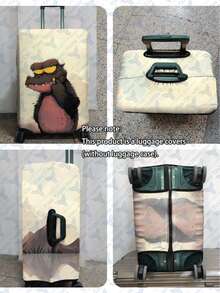 1pc Luggage Cover Suitcase Protective Sleeve, Multiple Sizes Available. Made Of Polyester Fiber, Scratch-Resistant & Wear-Resistant, Unisex. Ideal For Business Trips And Summer Vacations. Easy To Hand Wash And Detachable, A Must-Have Travel Accesso - Multicolor - View 9