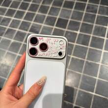 Bow Embossed Sticker + Shiny High-Definition Rear Camera Tempered Glass Lens Film, Compatible With Apple 17 Pro Max, Apple 17 Pro Phones, With Protective Layer, Minimalist Design - Glitter Lens Film + Bow Sticker - View 7