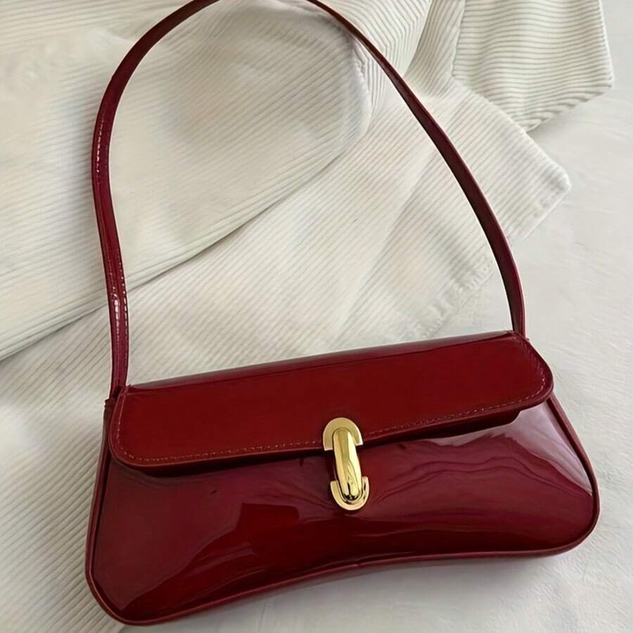 Women's Vintage Handbag With Detachable Strap - Elegant Zipper Closure Shoulder/Wallet Purse, Durable Synthetic Crossbody Bag For Daily Use & Formal Events, Classic Handbags For Grown Women - 彩色 - 查看 1