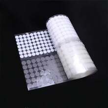 200/400pcs (100/200 Pairs) Black Or White Self-Adhesive Round Hook And Loop Fasteners, Dot Adhesive Hooks And Loops, Transparent Round Adhesive Base, Double-Sided Strong Hook And Loop, Suitable For School Classroom, Kindergarten, Office, Home And Other Occasions