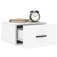 vidaXL Tables de chevet murales 2 pcs blanc 35x35x20 cm - Blanc - Voir 4