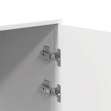 vidaXL Armoire de rangement blanc 50x45x103,5 cm ingénierie du bois - Blanc - Voir 9