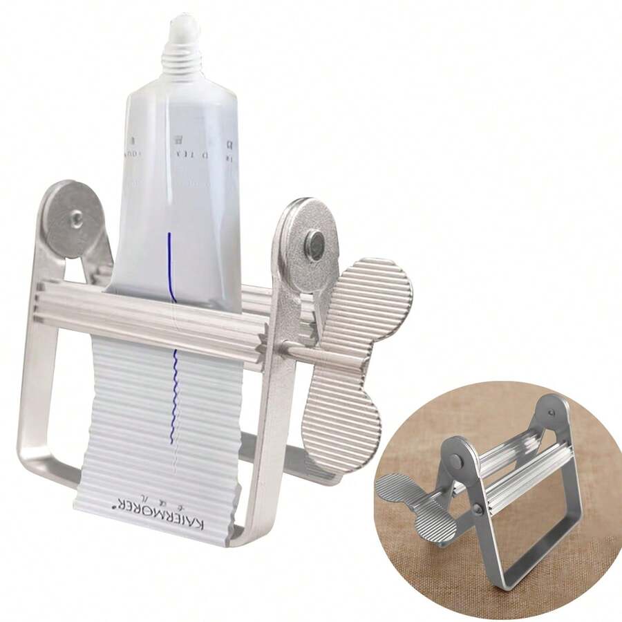 Toothpaste Squeezer Rollers, Metal Toothpaste Tube Wringer Seat Holder Stand (Aluminum Alloy)-For Artist, Hair Salon, Painter…
