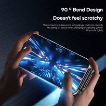 Durcord 二合一 240W（最大）快充折叠支架数据线，尼龙编织快充线，可折叠手机/平板支架，Type-C 转 Type-C，兼容 17/16/15/CarPlay、荣耀手机、笔记本电脑、平板电脑，高效充电线 - 彩色 - 查看 11