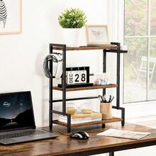 Baker's Racks - Beyaz + Ahşap - Görünüm 3