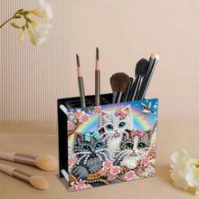 1件装DIY钻石画套装笔筒，动漫设计异形闪亮水晶钻石 - 手工水晶钻石艺术桌面收纳盒，理想的办公工艺品收纳盒，商务礼品，情人节礼物，毕业礼物 - 彩色 - 查看 13