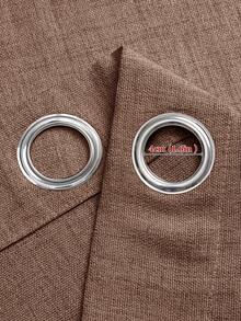 1pc/2pcs Modern Solid Blackout Curtains With Top Loops, Sheer Voile Curtains For Living Room, Bedroom Curtains Balancing Privacy And Light, Deep Brown Curtains - Dark Brown - View 4