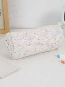 Cute Cartoon Plush Pencil Case, Versatile Girly Stationery Storage Bag, Large Capacity Pencil Holder