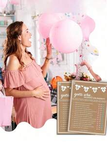 Bộ trò chơi tiệc mừng em bé gồm 40/20/10 món, phù hợp cho bé gái hoặc bé trai, chủ đề "Nếu tôi là mẹ hoặc bố", các thẻ hoạt động vui nhộn, trò chơi tiệc mừng em bé, phong cách unisex, sáng tạo. - Nhiều màu - Xem 4