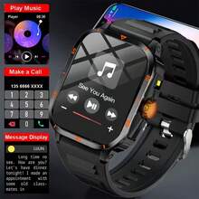 Smart Watch With Wireless Calling/Dialing, Message Reminders, Multi-Sport Modes, Pedometer, And Activity Tracking. Suitable For Fitness Use, 2.01-Inch TFT Screen, Customizable Watch Face Wallpaper, Music Playback, Remote Photography, Silicone Strap, Compatible With Android And IOS - 彩色 - 查看 7