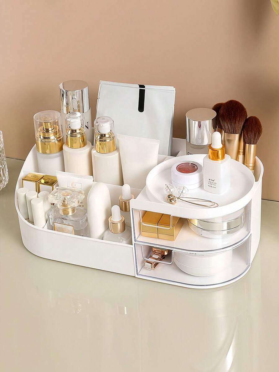 1 hộp đựng đồ trang điểm cỡ lớn, hộp đựng mỹ phẩm để bàn, ngăn đựng son môi, hộp đựng đồ trang điểm kiểu ngăn kéo. - Nhiều màu - Xem 1