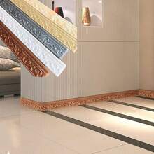 1pc 3D Foam Wall Edge Sticker, Self-Adhesive Waterproof Baseboard Wall Paper Border, Bedroom Home Wall Decor - Multicolor - View 9