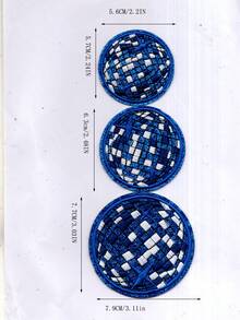 Disco Ball, Shiny Ball Pattern Cloth Patch, Cartoon Style Embroidered Sew-On Applique, DIY Craft, Suitable For Clothes, Shoes, Hats, Bags, Etc. - Pink - View 8