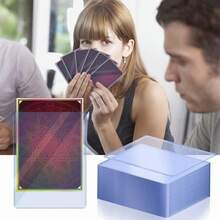 25 chiếc bao đựng thẻ nhựa cứng 3"x4" dùng cho thẻ bài, thẻ bóng chày, thẻ trò chơi, thẻ giao dịch, v.v. Quà tặng Halloween Giáng sinh - 25 mảnh màu xanh - Xem 7