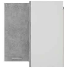 vidaXL Armoire d'angle suspendue "Lyon" Gris béton 57 x 57 x 60 cm Bois d'ingénierie - Gris - Voir 7