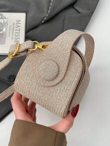 时尚奢华女士方盒包，新款时尚简约单肩斜挎包，优雅派对小方包 - 彩色 - 查看 5