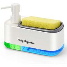 厨房洗手液和洗洁精套装，厨房皂液器，厨房收纳架，台面皂液泵，浴室皂液器，厨房配件，水槽收纳架，家居收纳，浴室配件，皂液容器，可重复灌装皂液瓶，现代家居装饰，厨房装饰，秋冬家居装饰，返校季装饰 - 彩色 - 查看 17