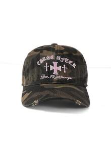 1pc Women's Adjustable High-Quality Baseball Cap, Embroidered Camouflage Snapback Hat, Fashionable & Versatile Unisex - Baseball Cap - View 8