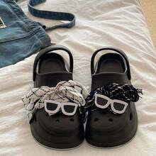 2026 New Creative Sunglasses Strap Casual Sandals, Comfortable & Durable EVA Slip-On Beach Slippers - Black - View 4