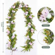 Easter Eggs Garland Creative Spring Realistic Faux Hanging Vines For Holiday Mantle Table Tree Decoration - Multicolor - View 4