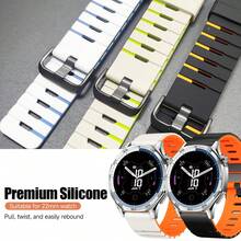 22mm Watch Band Compatible With Samsung Gear S3 Frontier Classic/Watch 3 45mm 46mm Silicone Strap Compatible With HUAWEI GT6 GT 6 Pro 46mm Bracelet Belt - 22mm - View 4