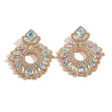 2PCS Vintage Court Style Elegant Colorful Hollow Flower Women's Earrings Suitable For Women's Weddings, Banquets, And Parties - 黑色 - 查看 8