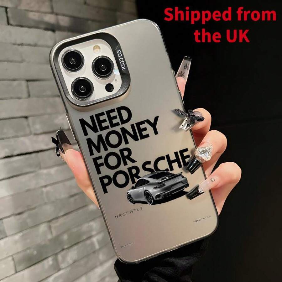 Car Pattern Phone Case, Durable Phone Protective Cover, Phone Accessories Compatible With IPhone 16 15 Pro 14 13 12 11 Pro Max Plus - Translucent Black - View 1