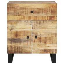 vidaXL Comodino 50x33x60 cm Legno di manguier e d'ingénierie - Castano - Visualizzare 3