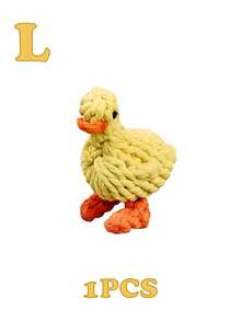 1件/2件/4件装彩色手工编织绳狗玩具，有趣的形状吸引宠物玩耍兴趣，章鱼/熊/长颈鹿/兔子/小狗/蛇/水果等。