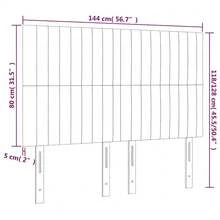 vidaXL Tête de lit Verde foncé 144 x 5 x 118/128 cm velluto - Verde - Visualizzare 8