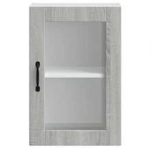 vidaXL Armário mural de cozinha com porte e verre Porto sonoma gris - Cinza - Ver 5