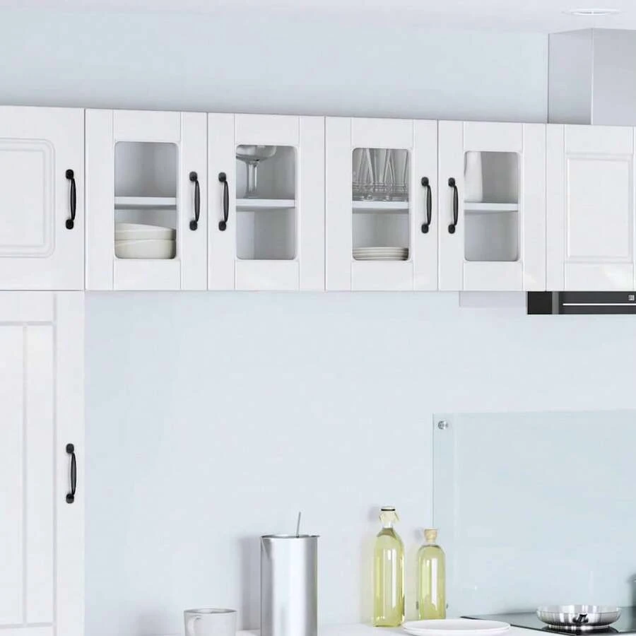 vidaXL Armoire de cuisine avec étagère Blanc brillant 60 x 31 x 40 cm - Blanc - Voir 1