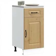 vidaXL Armário de cozinha Kalmar chêne artesanal bois d'ingénierie - Castanho - Ver 1