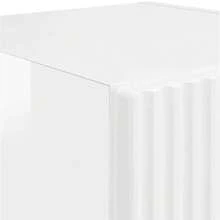 vidaXL Mural de TV Meuble Mural de montagem branco brilhante 30 x 31 x 100 cm - Branco - Ver 9