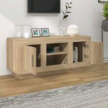 vidaXL Mobile TV chêne sonoma 102x35x45 cm wood engineering - Castano - Visualizzare 3