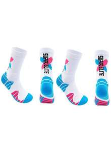 1/2 Pair Men's Crew Socks, Towel Bottom Sports Socks For Running, Basketball, Football, Versatile & Suitable For Sports - Multicolor - View 21
