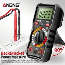 Multímetro Digital Profesional Aneng Ncv Auto Ohm Voltímetro Capacitancia Resistencia Diodo Medidor De Voltaje voltímetro - Negro - Ver 4