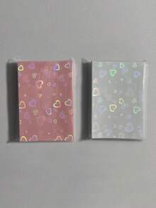 50pcs/Pack 61x91mm Holographic Shiny Star Card Sleeves, 3 Inch Top Loading Card Holders, Back To School