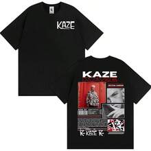 2026 Camiseta de calle Harajuku Hip Hop para hombres y mujeres, camiseta cómoda, cantante de rap Kazer Cristian Carrion, camiseta de mercancía de la gira 2025 - Negro - Ver 11